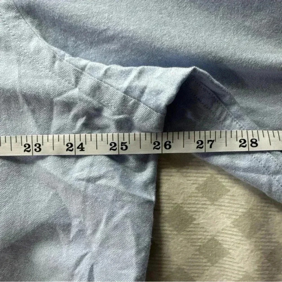 Untuckit Shirt Men XXL 2XL Blue 100% Cotton Long Sleeve Button Down Shirt - Picture 4 of 6